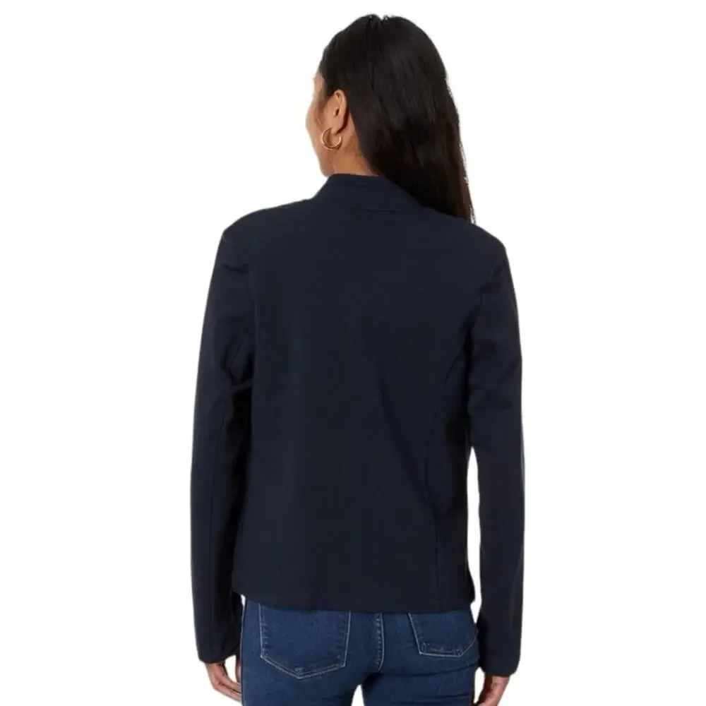 Tommy Hilfiger Military Jacket Navy Gold Button Cropped Blazer Size M